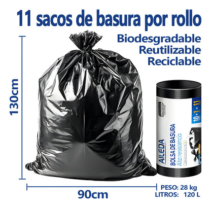 Bolsa de Basura Extra Grande 90x130 cm | 10 Unidades para Mudanzas