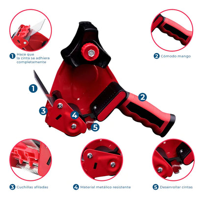 Dispensador de Cinta de Embalaje Manual Profesional